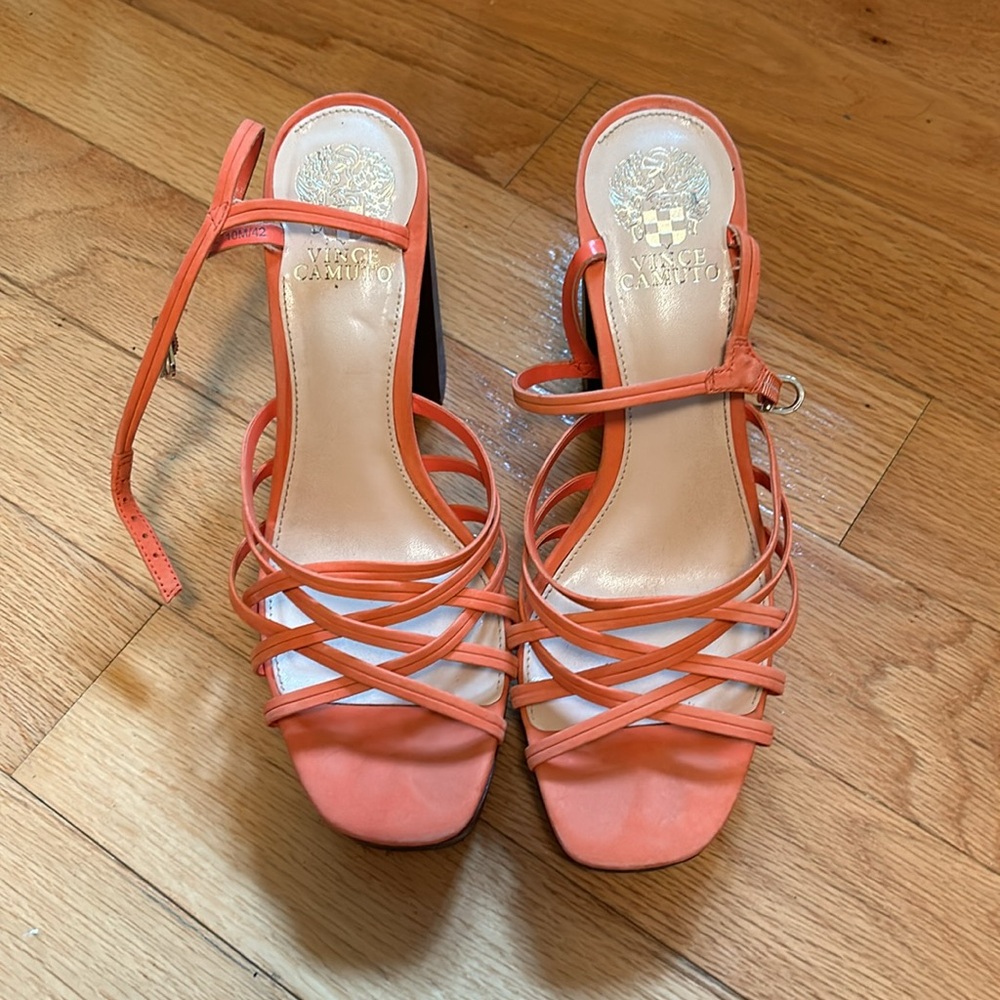 Vince Camuto Pink Coral Sandals Heels 10